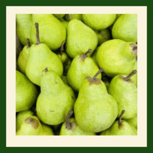 Fresh sweet William pears