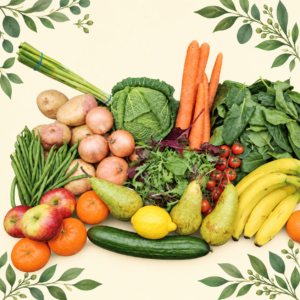 £19.99 Family Fruit and Veg Box with fresh seasonal fruit and vegetables