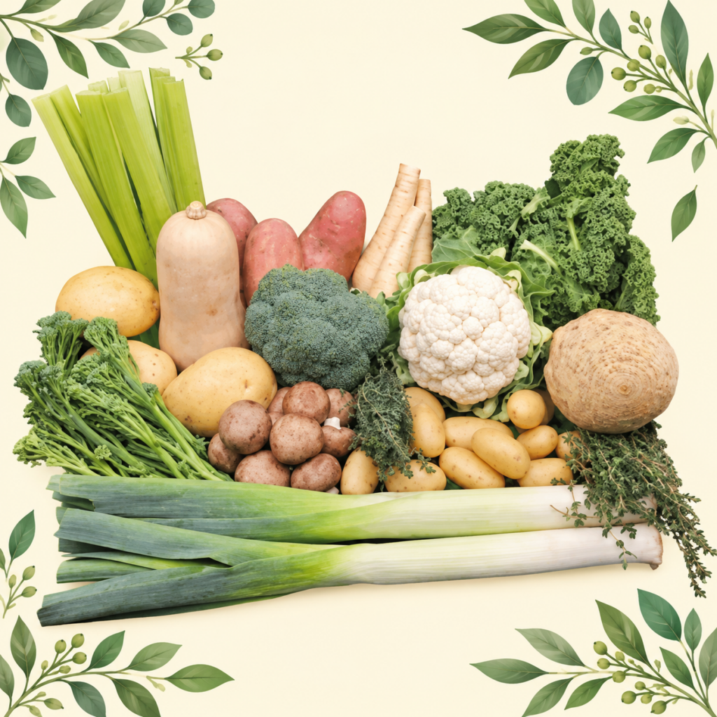 Seasonal Harvest Veg Box with Fresh Vegetables
