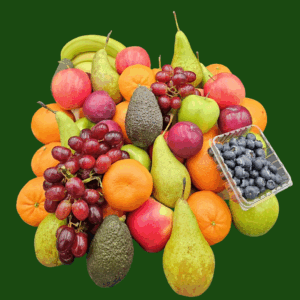 Large fresh fruit box with apples, pears, bananas, oranges, grapes and berries available for next day delivery