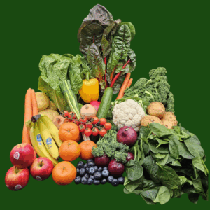 The Grand Harvest Box luxury fruit and veg hamper with fresh seasonal produce beautifully presented in a premium gift box