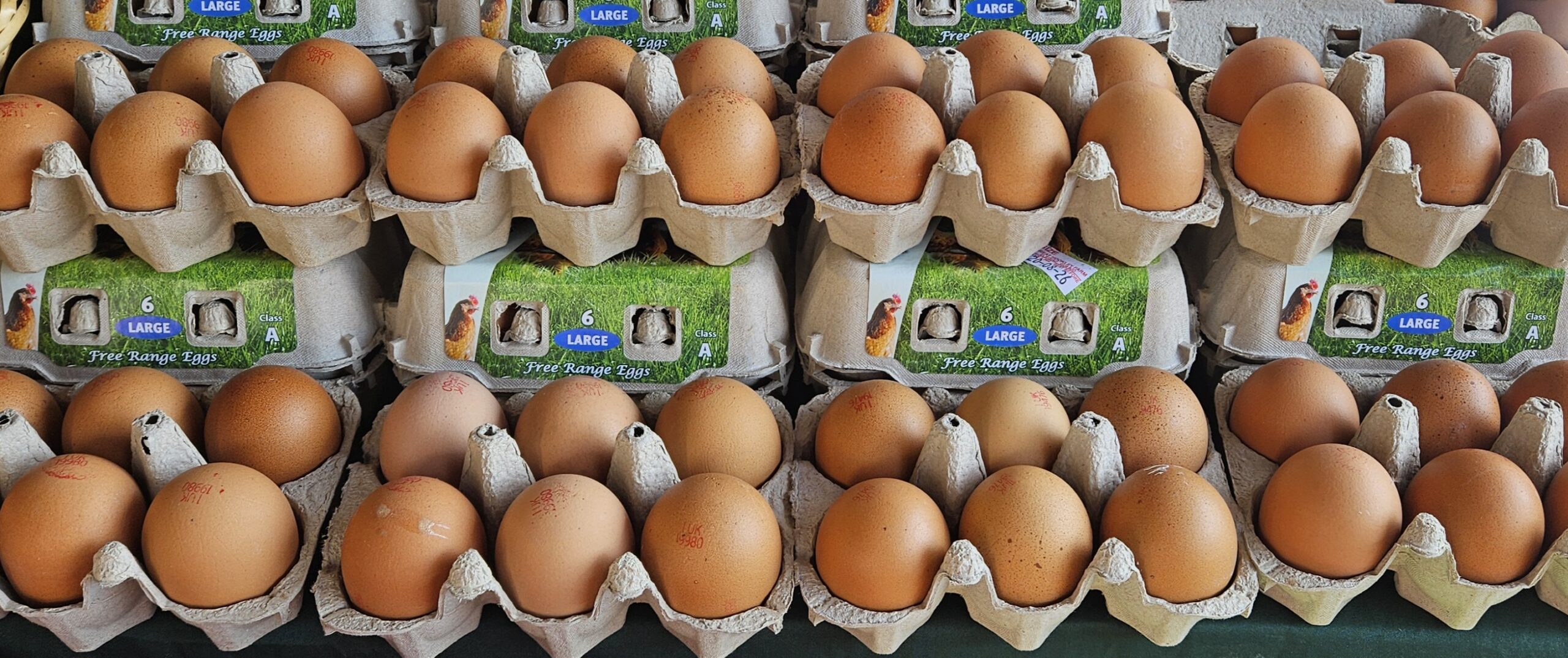 Fresh free range eggs from The Fruit Bowl Brighton