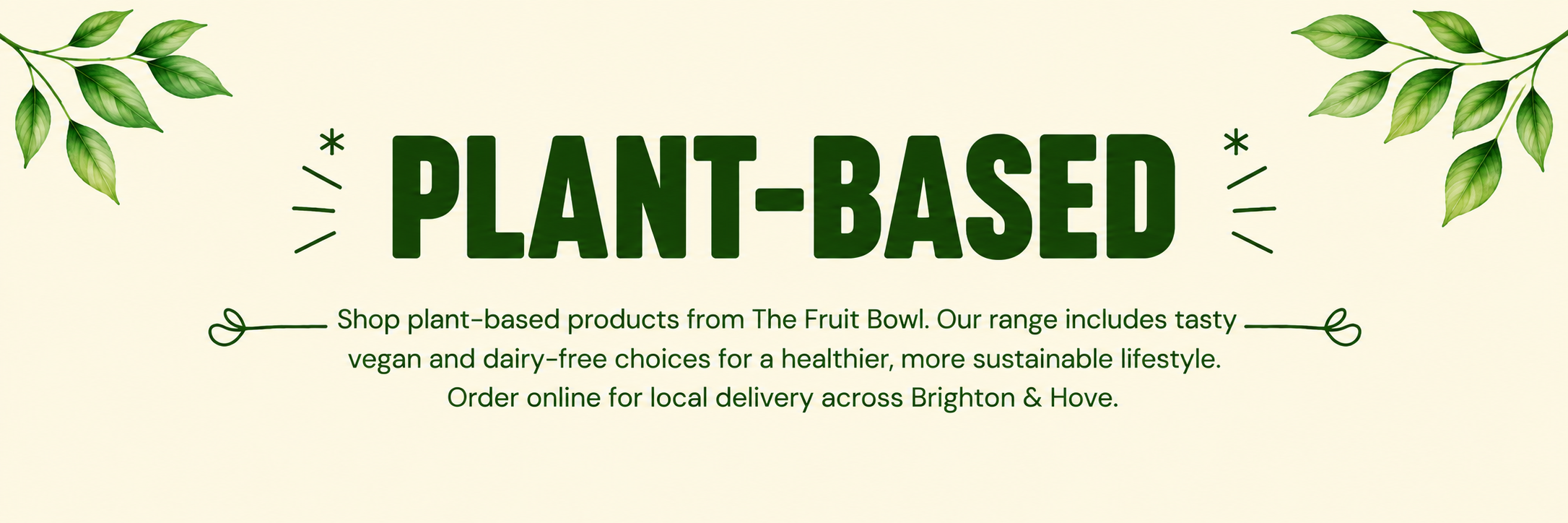 Plant-based category banner for The Fruit Bowl
