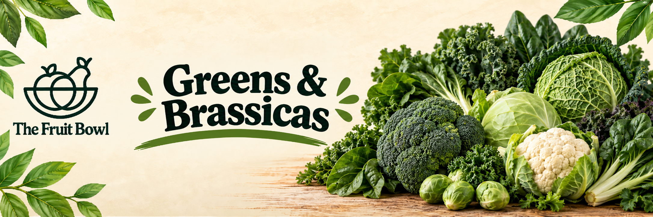 Fresh greens and brassicas from The Fruit Bowl in Brighton