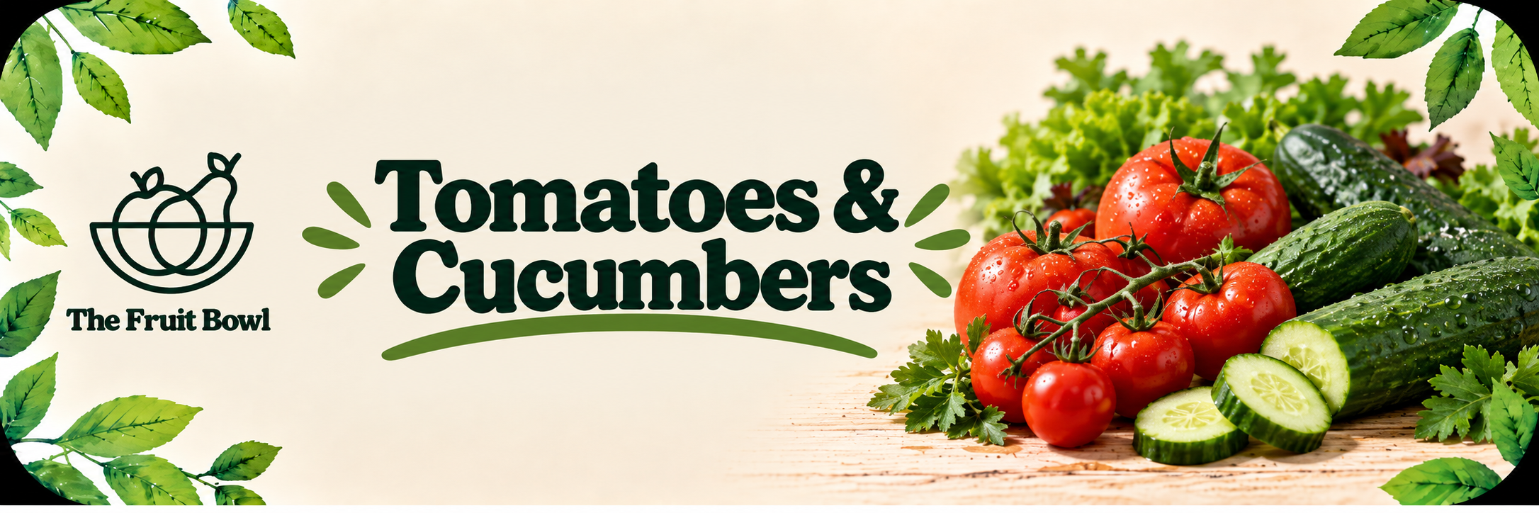 Fresh tomatoes and cucumbers from The Fruit Bowl in Brighton